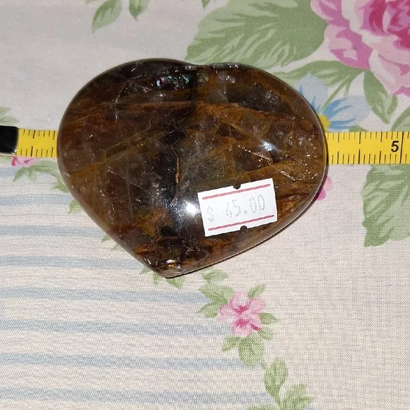 Heart-Shaped Brown Smokie Quartz Stone Accent - Picture 2 of 4
